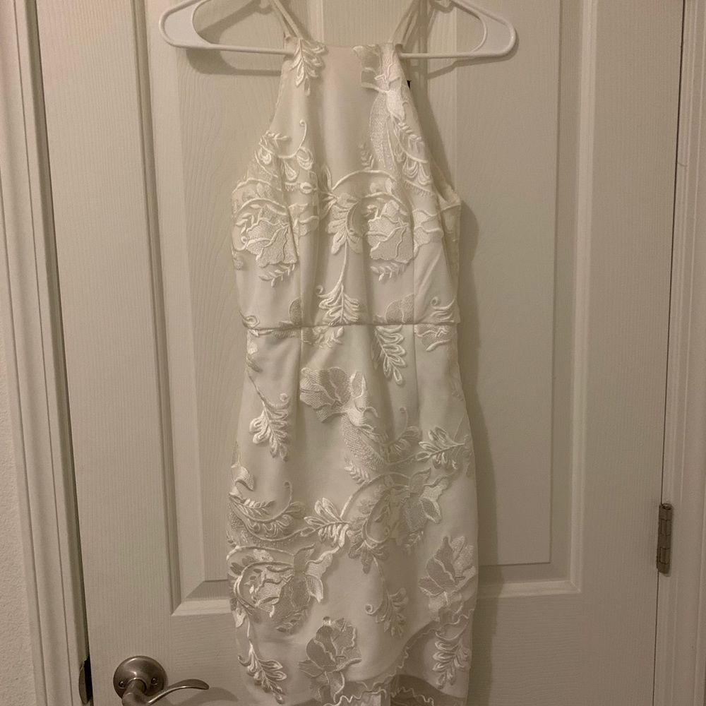 Lulus white embroidered dress